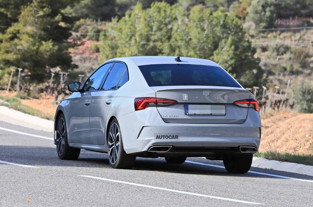 Skoda Octavia vRS spyshots rear Skoda Octavia vRS spyshots rear