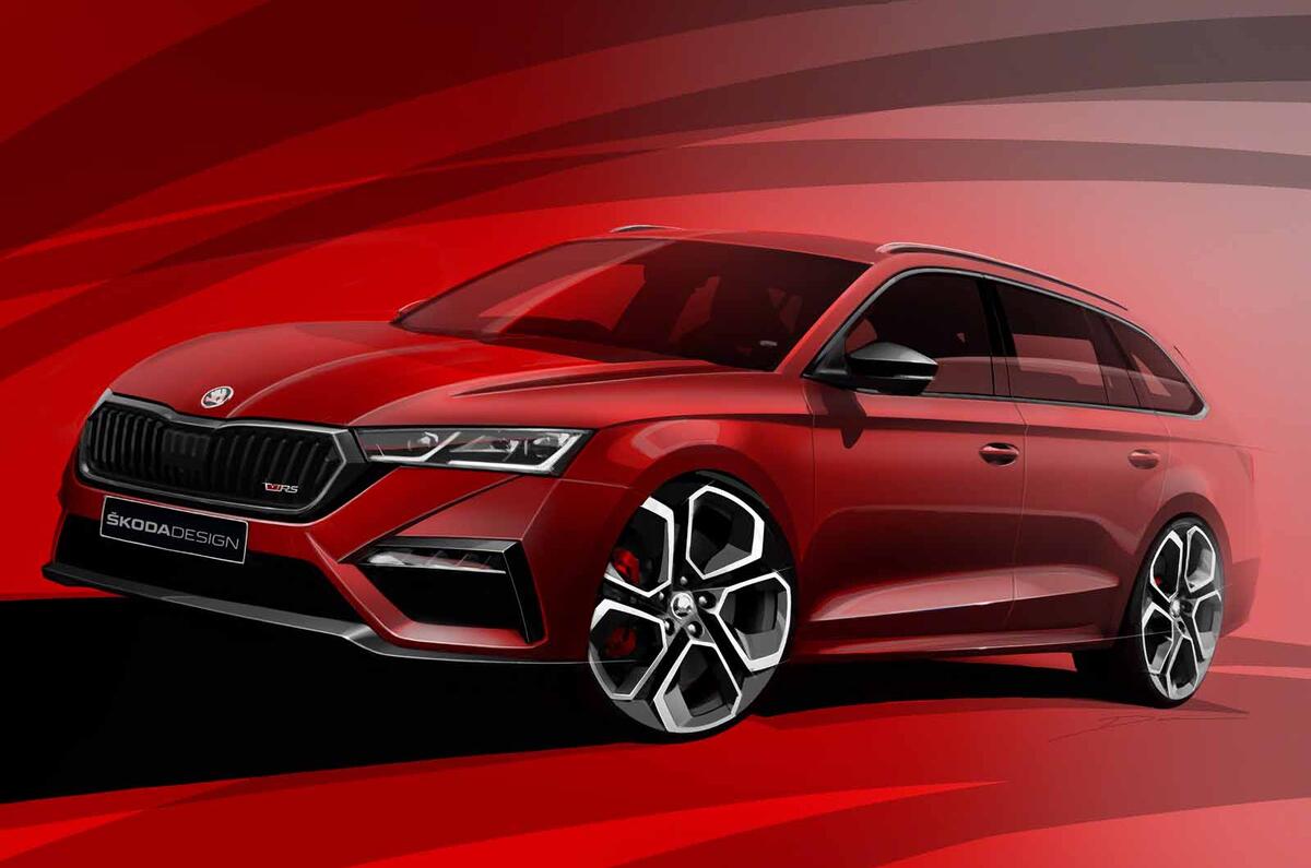 Skoda Octavia vRS teaser estate Skoda Octavia vRS teaser estate