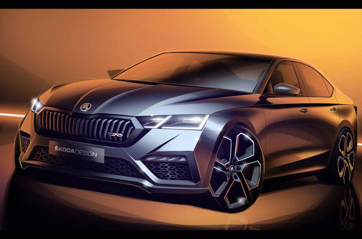 Skoda Octavia vRS teaser saloon Skoda Octavia vRS teaser saloon