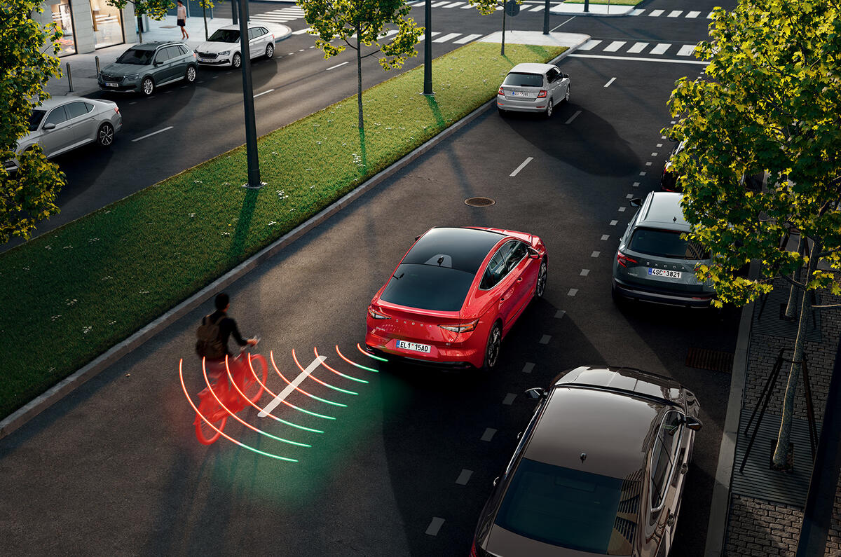 Skoda safety tech side assist Skoda safety tech side assist