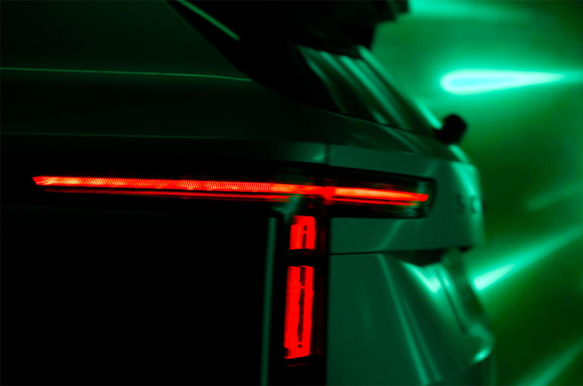 Skoda seven seater preview   rear light detail Skoda seven seater preview   rear light detail