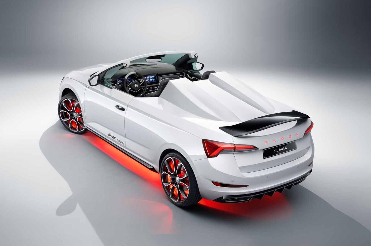 Skoda Slavia student car rear static Skoda Slavia student car rear static