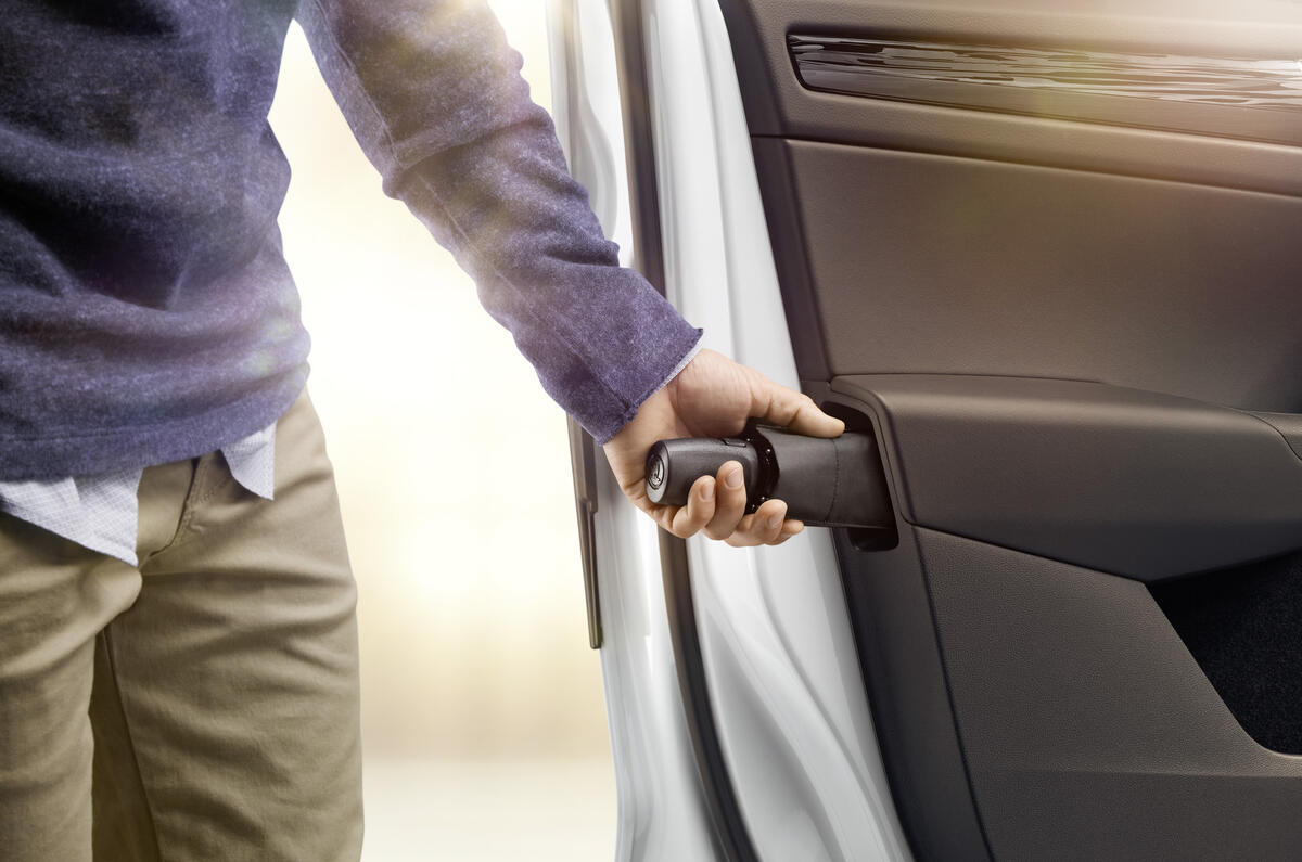 Skoda umbrella in door