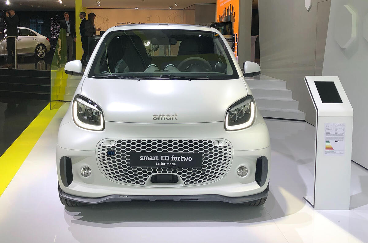 Smart EQ ForTwo at Frankfurt motor show - nose