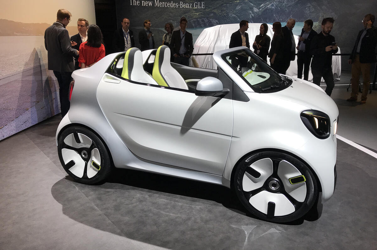 Smart ForEase concept motor show debut Paris 2018