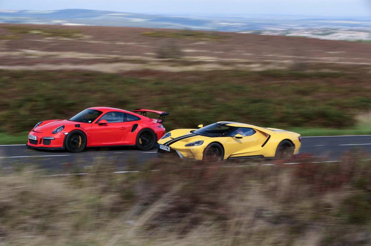 Ford GT vs Radical RXC Turbo vs Porsche 911 GT3 RS Ford GT vs Radical RXC Turbo vs Porsche 911 GT3 RS