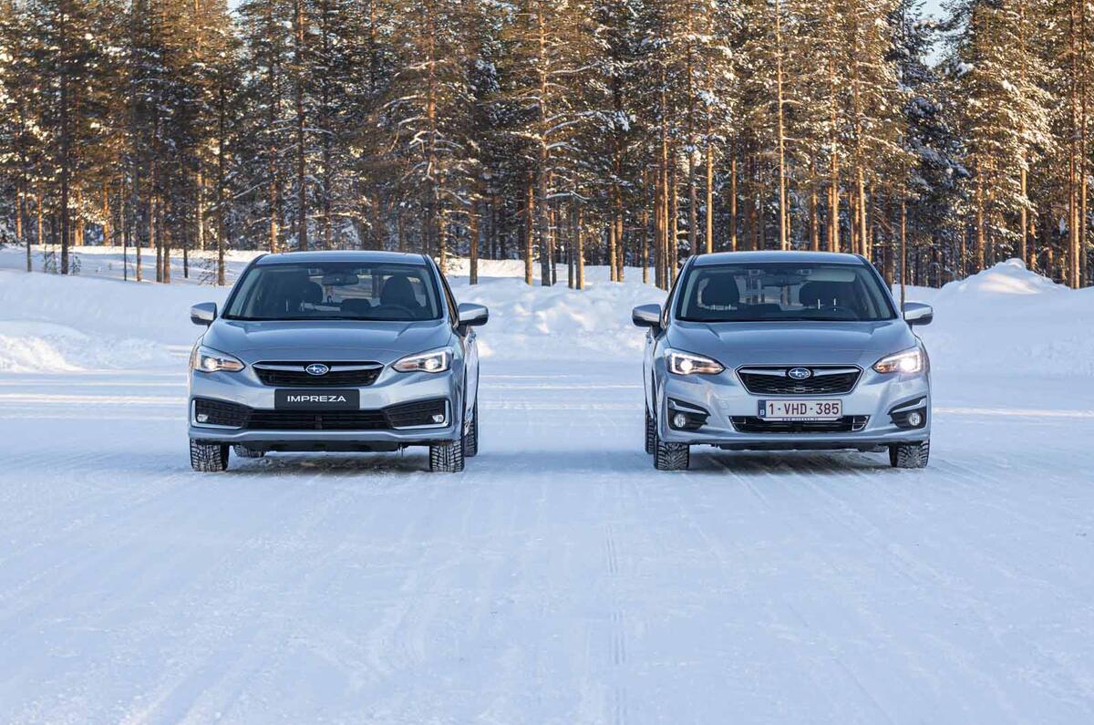 Subaru Impreza e-Boxer side by side front