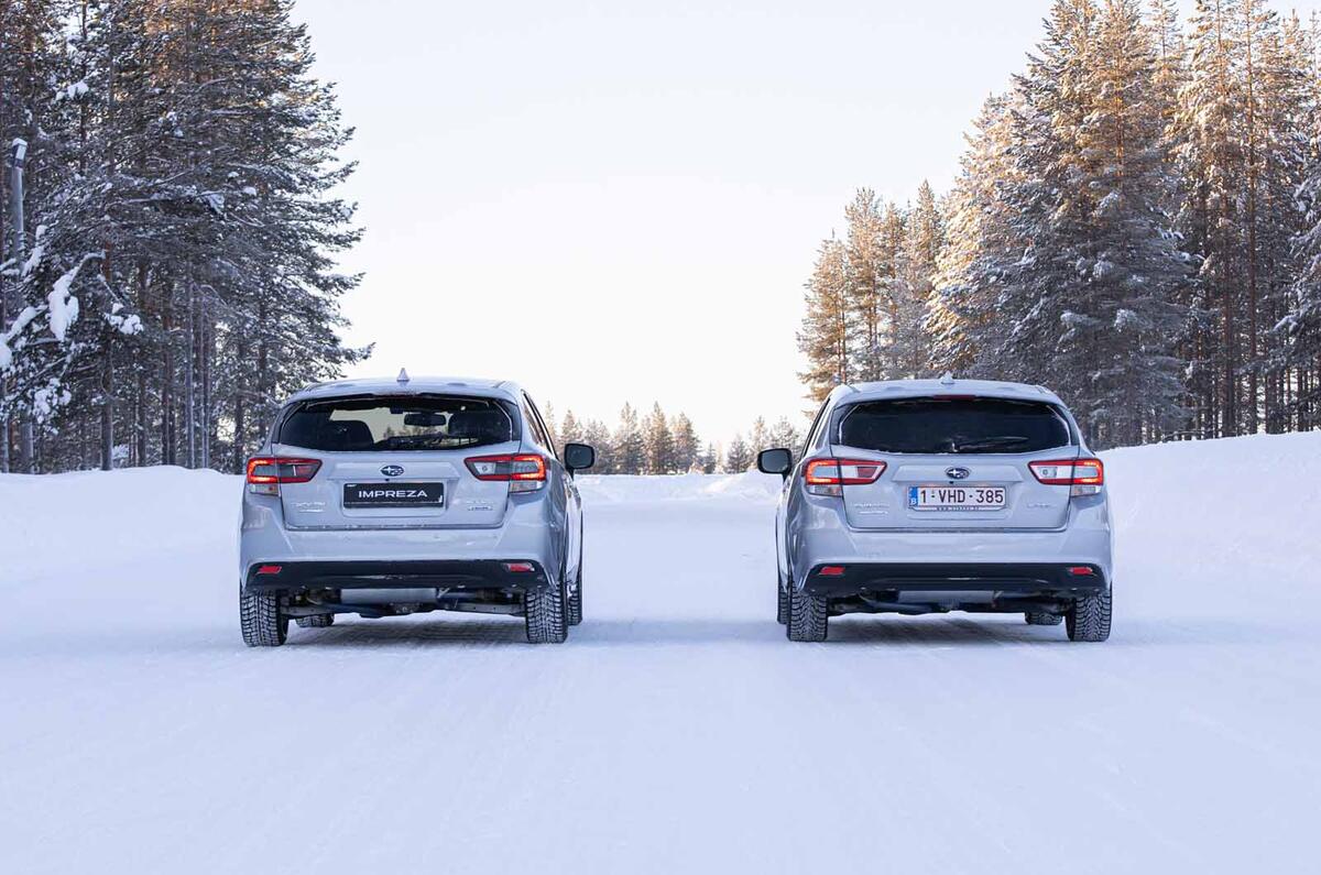 Subaru Impreza e-Boxer side by side rear