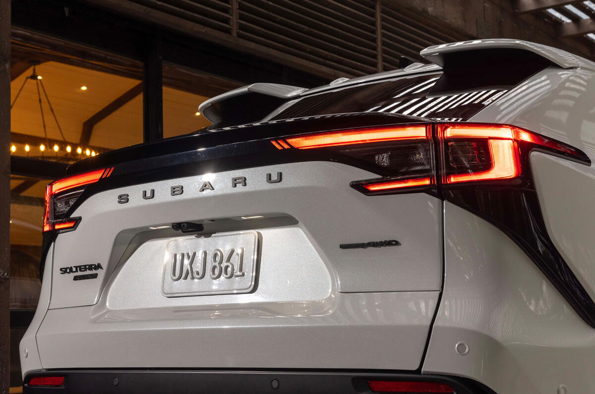 Subaru Solterra facelift rear detail