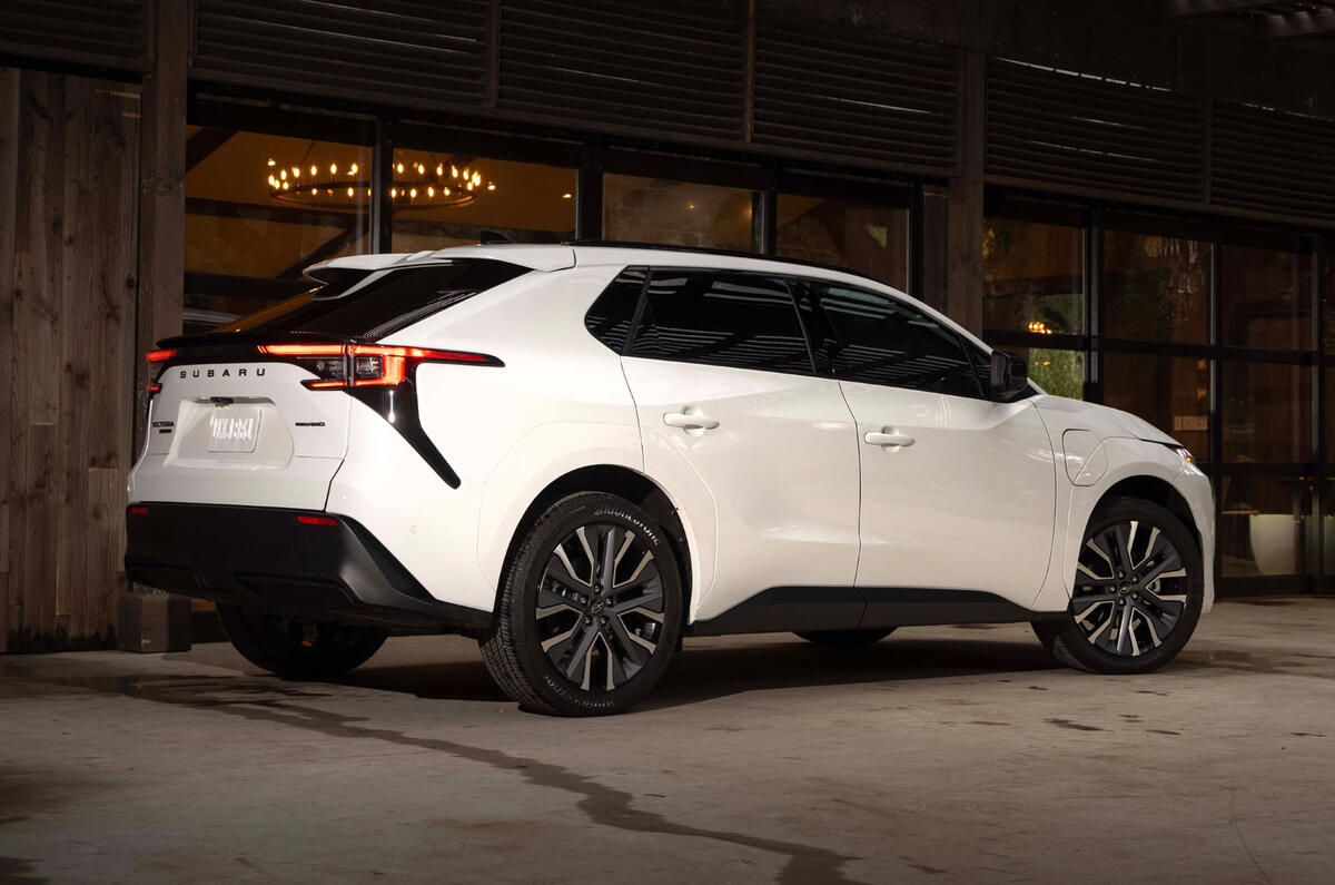 Subaru Solterra facelift rear quarter