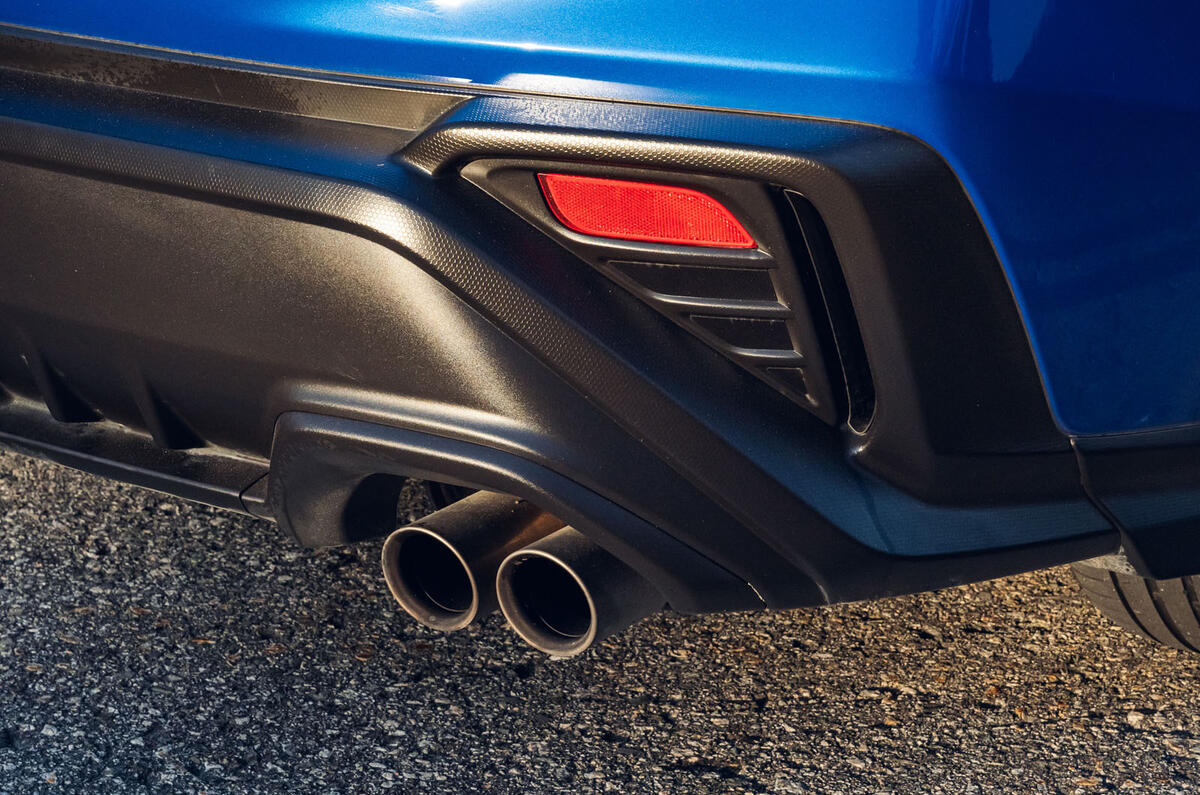 Subaru WRX tailpipe Subaru WRX tailpipe