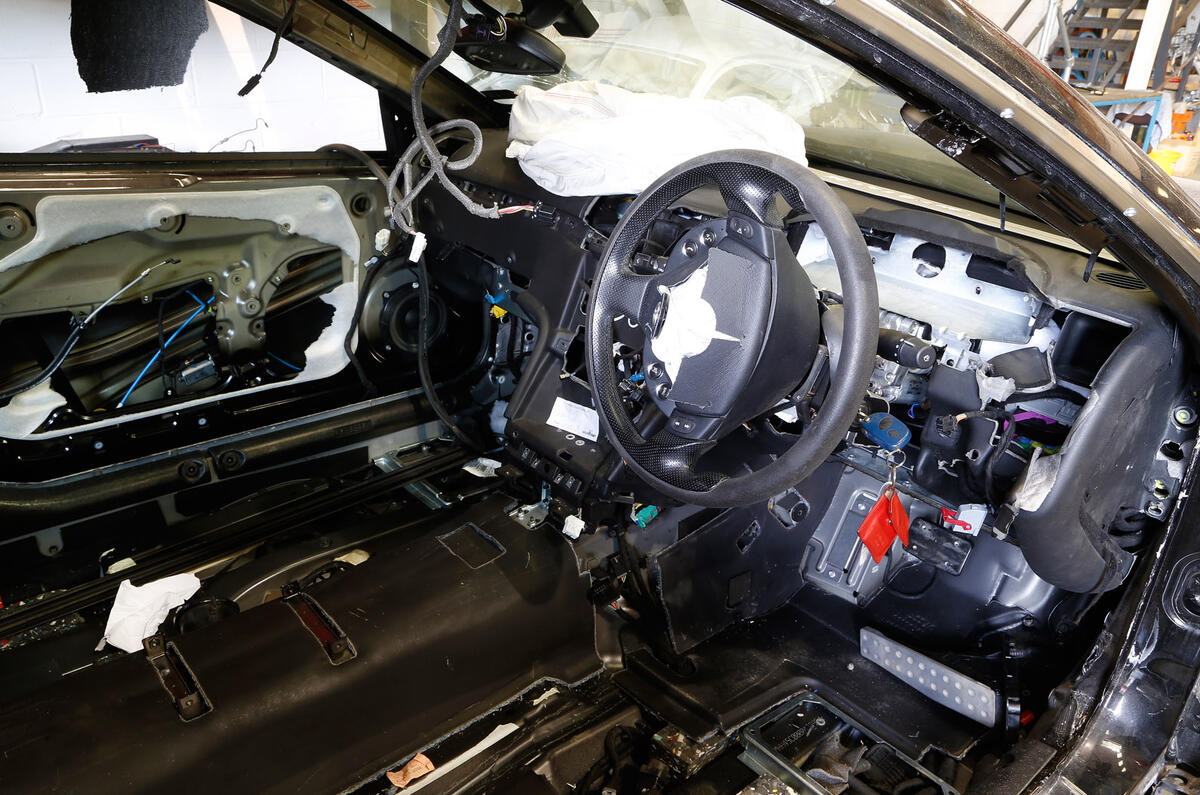 Damaged Ferraris at the breaker's yard