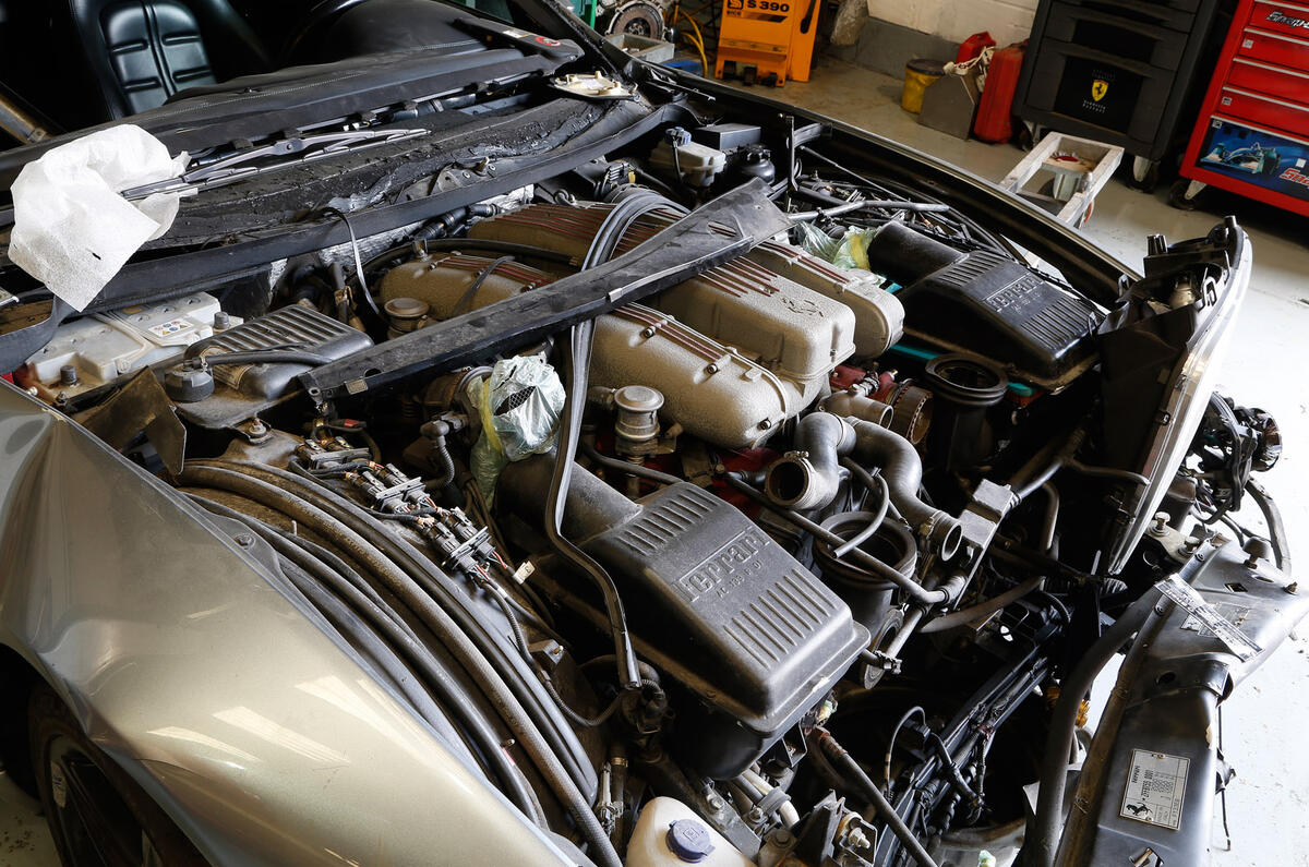 Damaged Ferraris at the breaker's yard