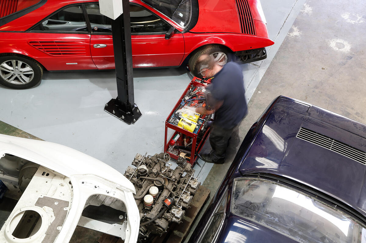Damaged Ferraris at the breaker's yard