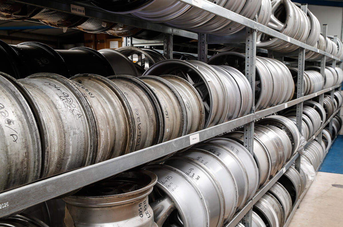 Damaged Ferraris at the breaker's yard