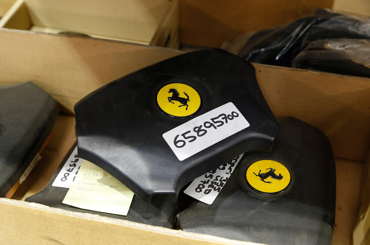 Damaged Ferraris at the breaker's yard