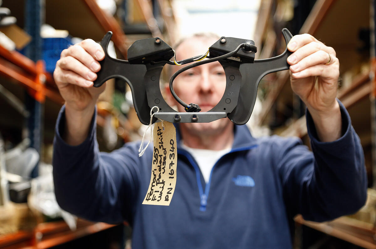 Damaged Ferraris at the breaker's yard