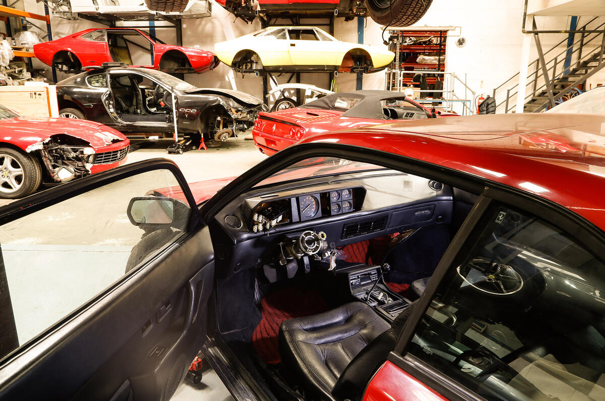 Damaged Ferraris at the breaker's yard