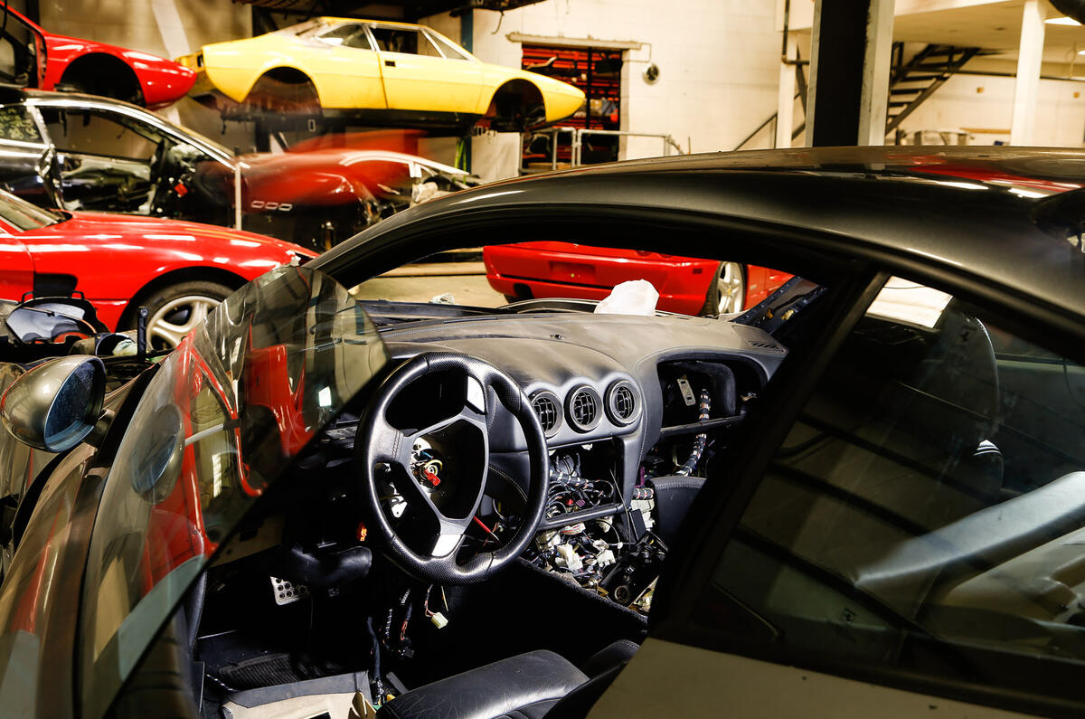 Damaged Ferraris at the breaker's yard