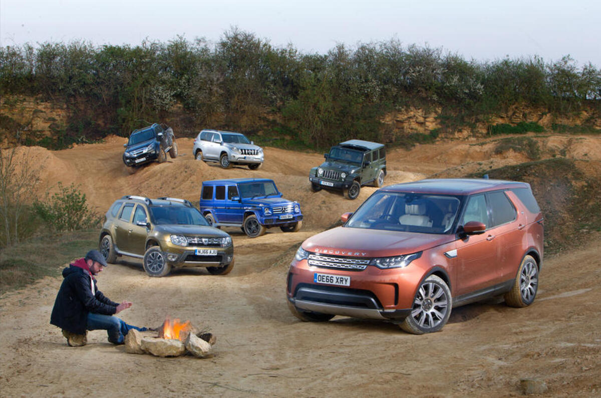 Land Rover Discovery, Mercedes G-Wagen, Dacia Duster
