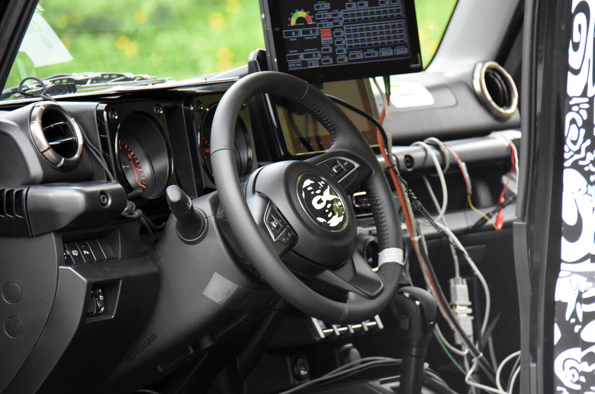 Suzuki Jimny spies 2022 interior detail Suzuki Jimny spies 2022 interior detail
