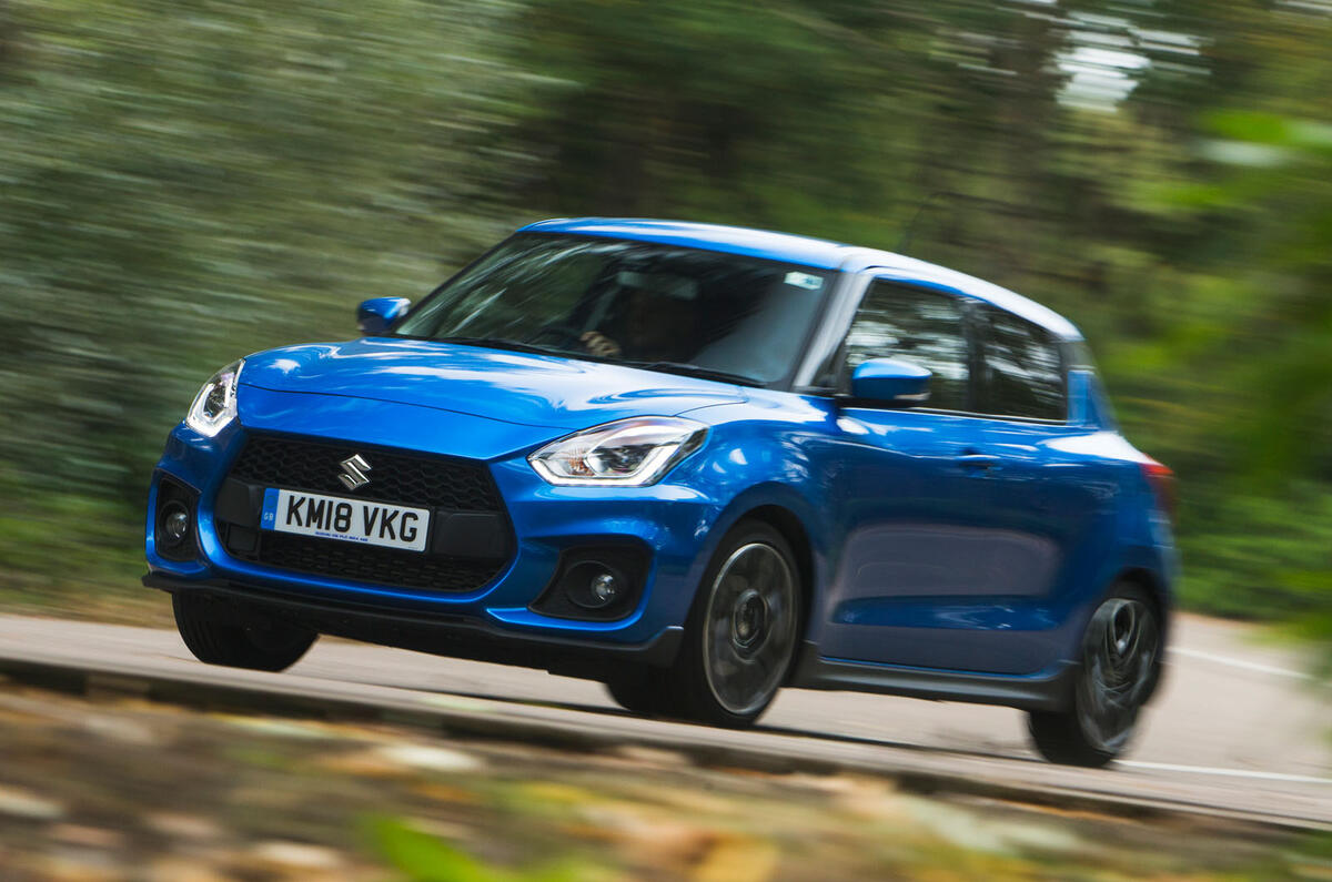 Suzuki Swift Sport front quarter tracking