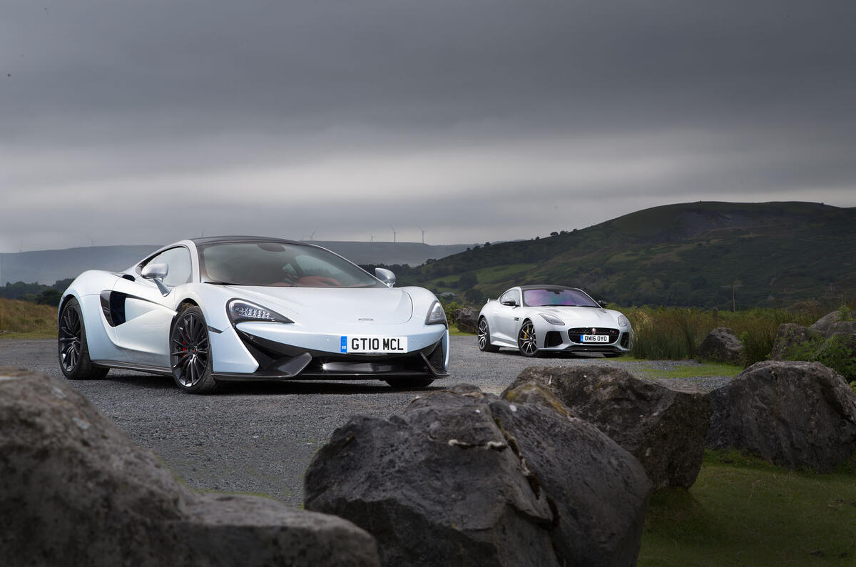 Jaguar F Type Svr Vs Mclaren 570gt Great British Gts