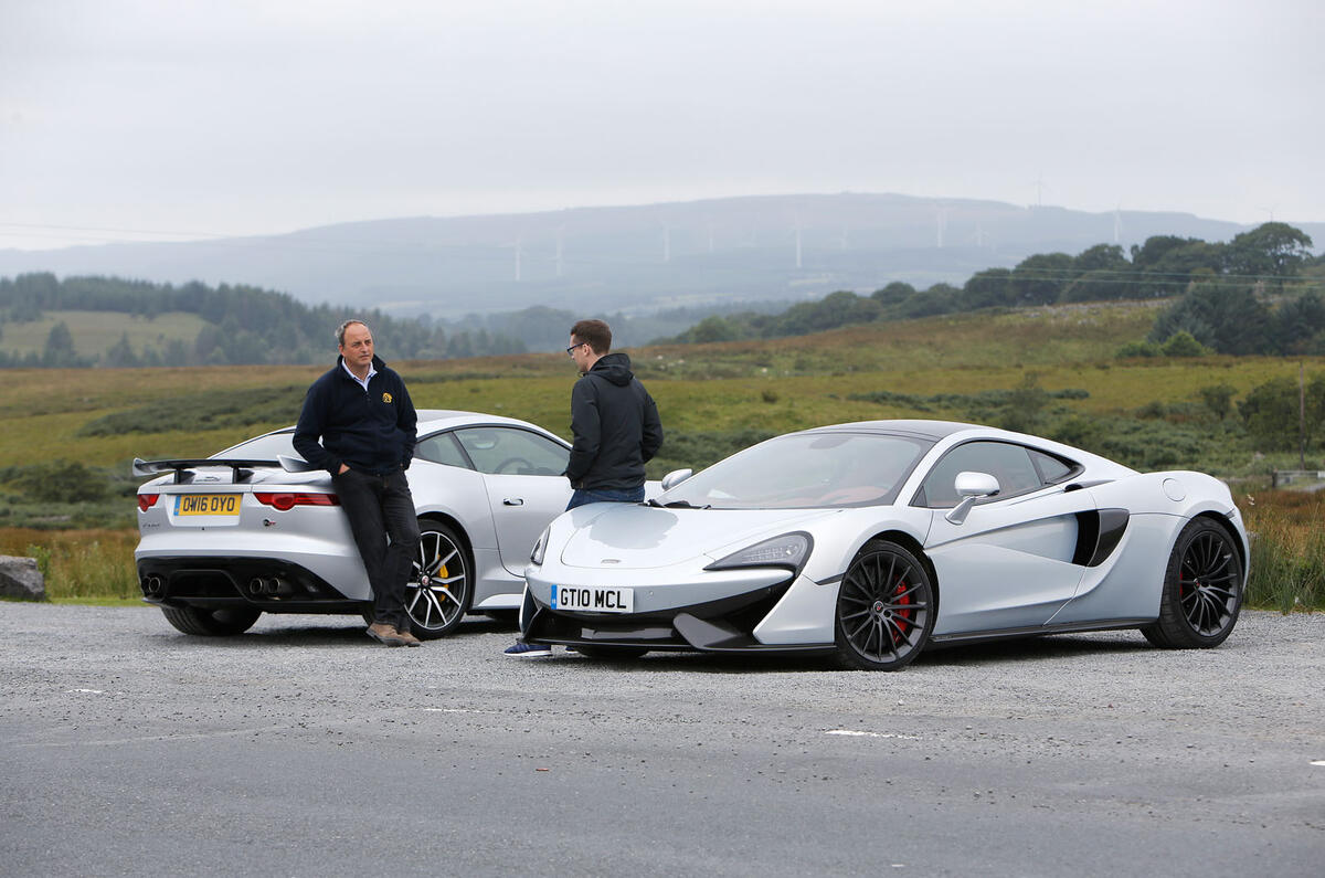 Jaguar F Type Svr Vs Mclaren 570gt Great British Gts