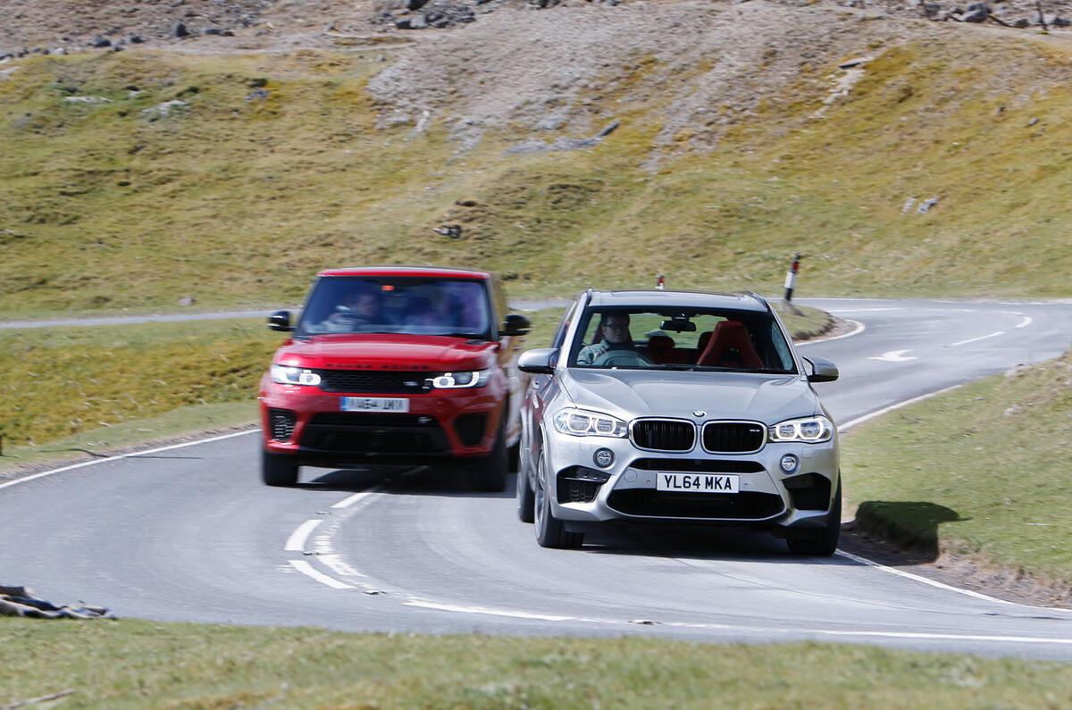 Range Rover Sport SVR vs BMW X5 M and Alpina XD3 Biturbo | Autocar