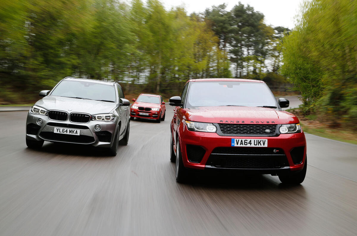Range Rover Vs Range Rover Sport >> Range Rover Sport SVR vs BMW X5 M and Alpina XD3 Biturbo | Autocar Range Rover Vs Range Rover Sport >> Range Rover Sport SVR vs BMW X5 M and Alpina XD3 Biturbo | Autocar