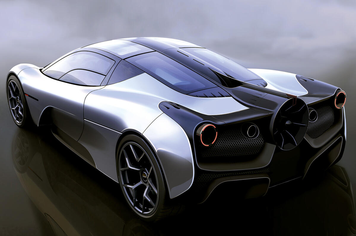 Gordon Murray Design T.50 rear official render