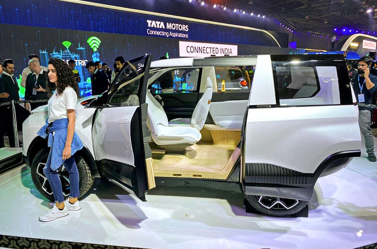 New Delhi Auto Expo 2020 - Tata Sierra side New Delhi Auto Expo 2020 - Tata Sierra side