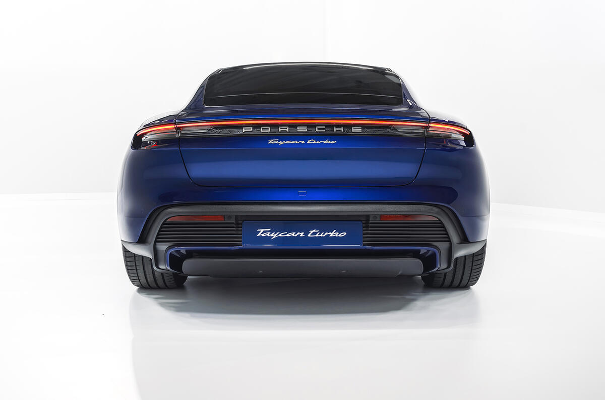 2020 Porsche Taycan Turbo S - studio rear