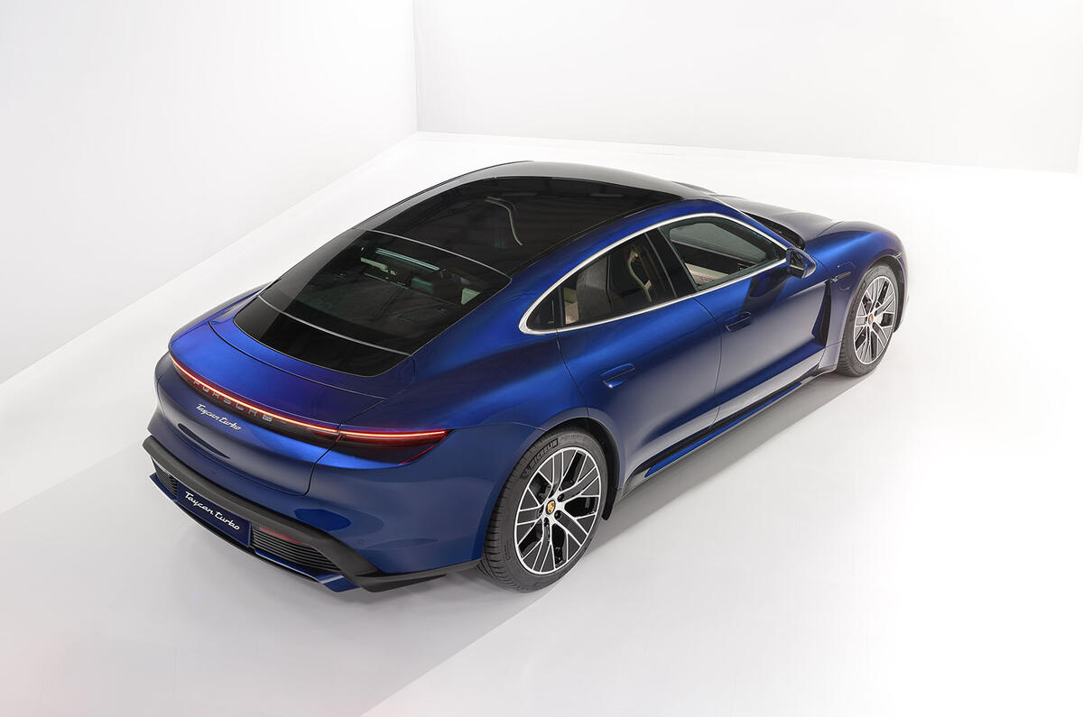 2020 Porsche Taycan Turbo S - studio rear