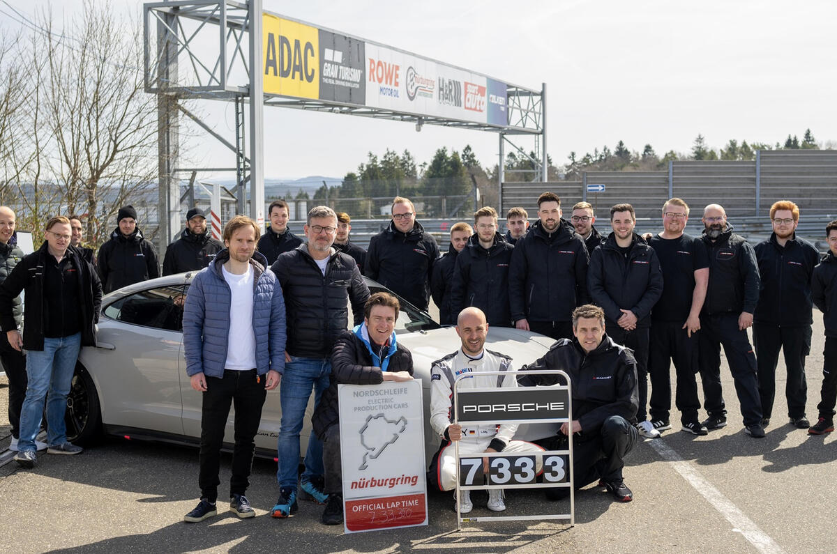 Taycan Nurburgring record with motorsport crew Taycan Nurburgring record with motorsport crew