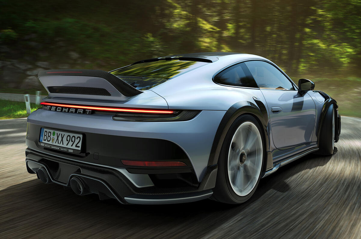 TechArt GTstreetR Touring rear three quarter driving