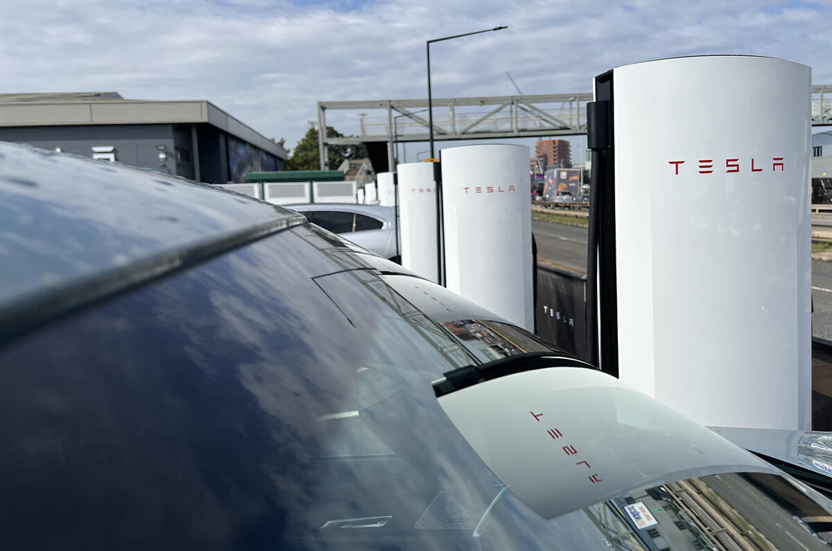 Tesla charger with a BMW iX1 Tesla charger with a BMW iX1