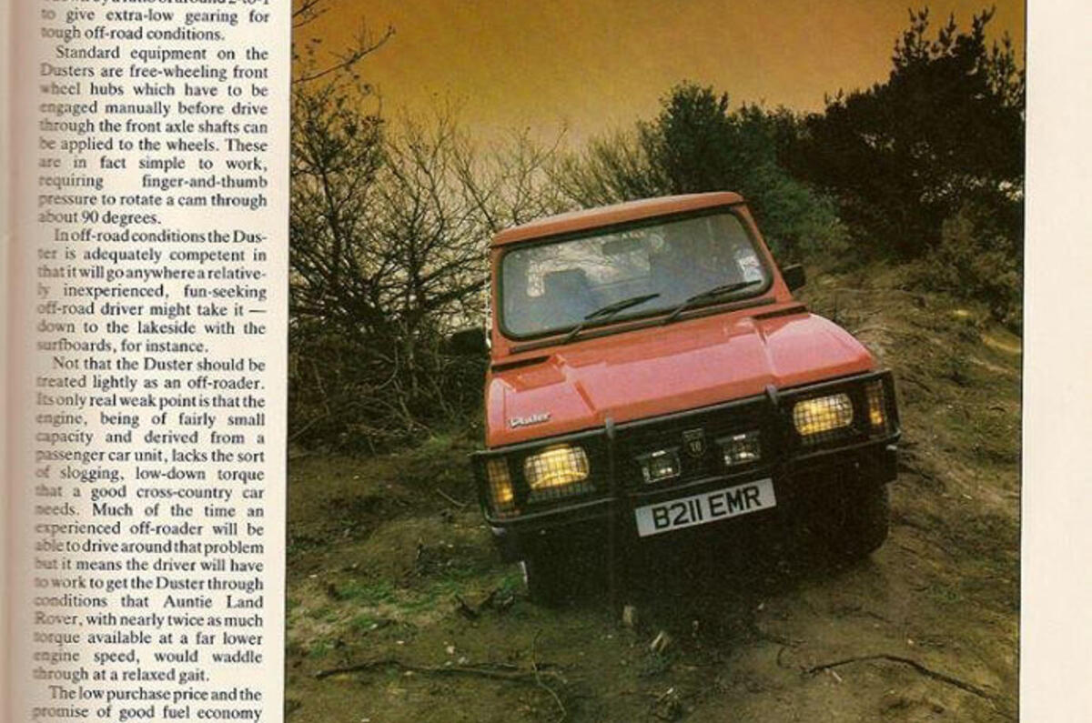 1985 Dacia Duster road test - Throwback Thursday 