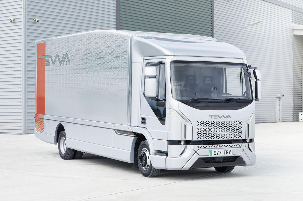 Tevva Motors Truck 2022 front quarter static Tevva Motors Truck 2022 front quarter static