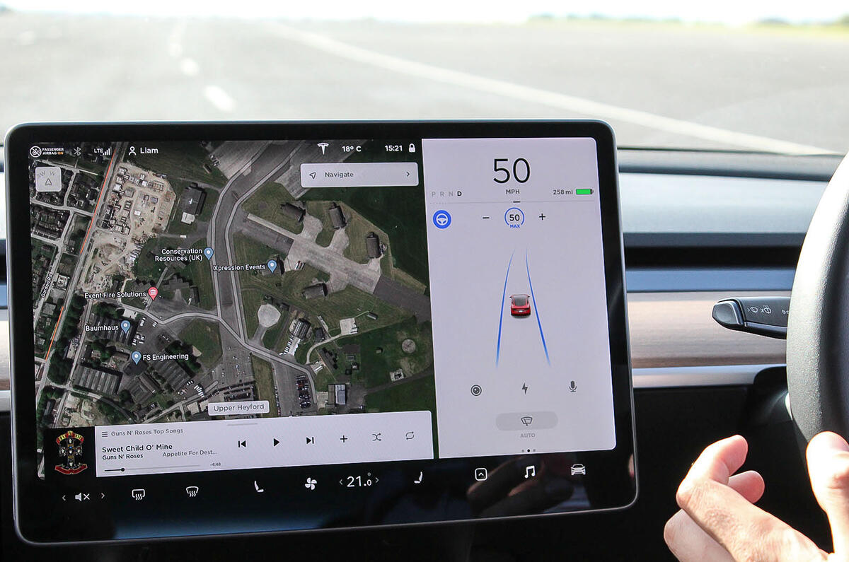 Thatcham ADAS testing tesla screen Thatcham ADAS testing tesla screen