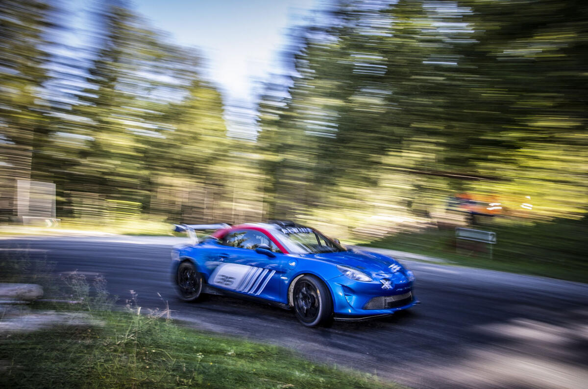 2020 Alpine A110 Rally - cornering front