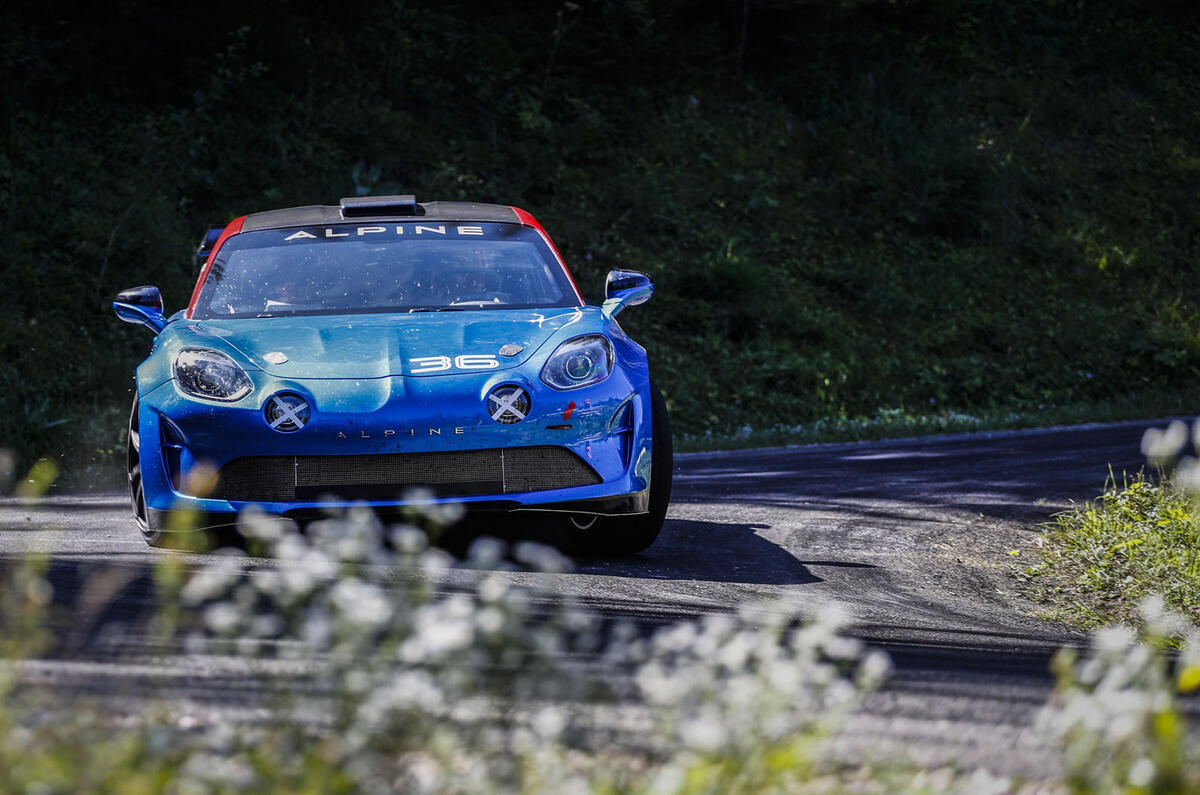 2020 Alpine A110 Rally - cornering front