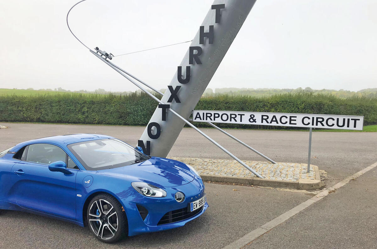 Alpine A110 at Thruxton Circuit