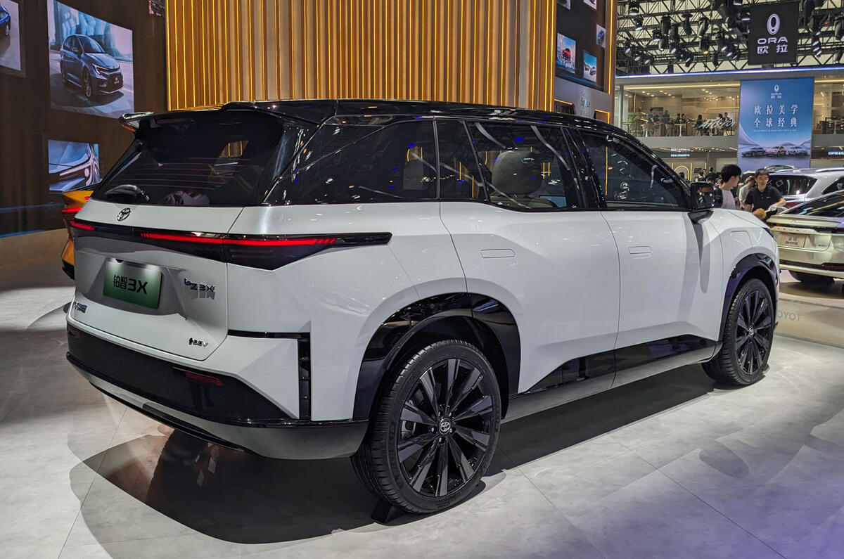 Toyota bZ3X Beijing rear quarter Toyota bZ3X Beijing rear quarter