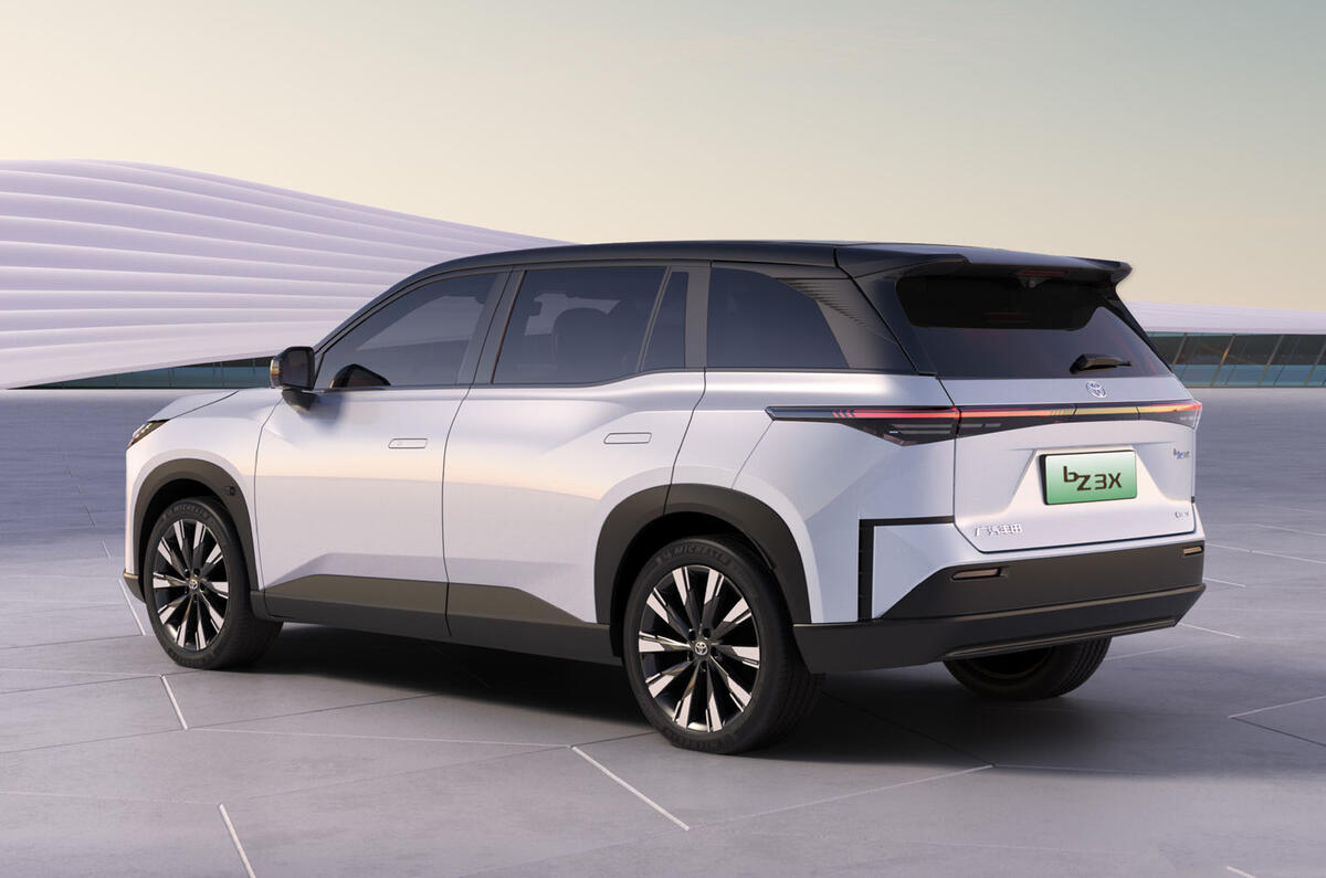 Toyota bZ3X rear quarter Toyota bZ3X rear quarter