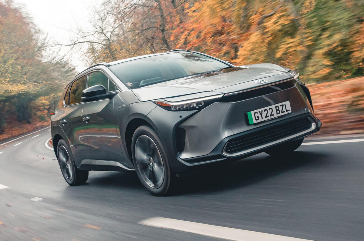 Toyota bz4X front quarter tracking 2023