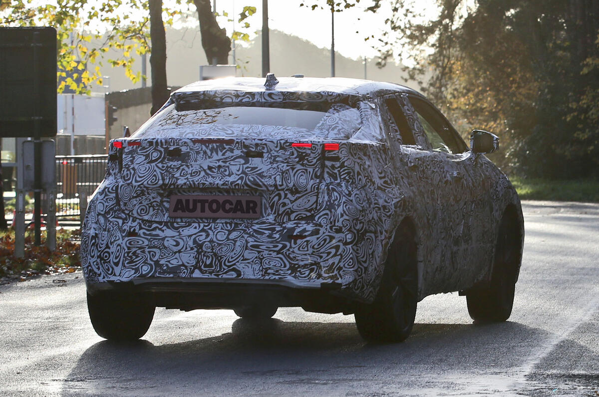 Toyota C HR EV prototype rear tracking