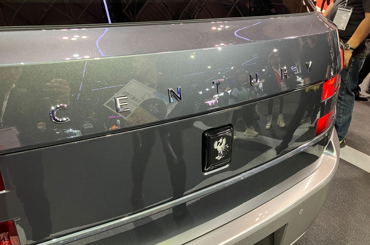 Toyota Century SUV Tokyo motor show 2023 rear badge Toyota Century SUV Tokyo motor show 2023 rear badge