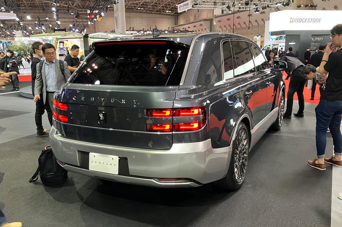 Toyota Century SUV Tokyo motor show 2023 rear quarter Toyota Century SUV Tokyo motor show 2023 rear quarter