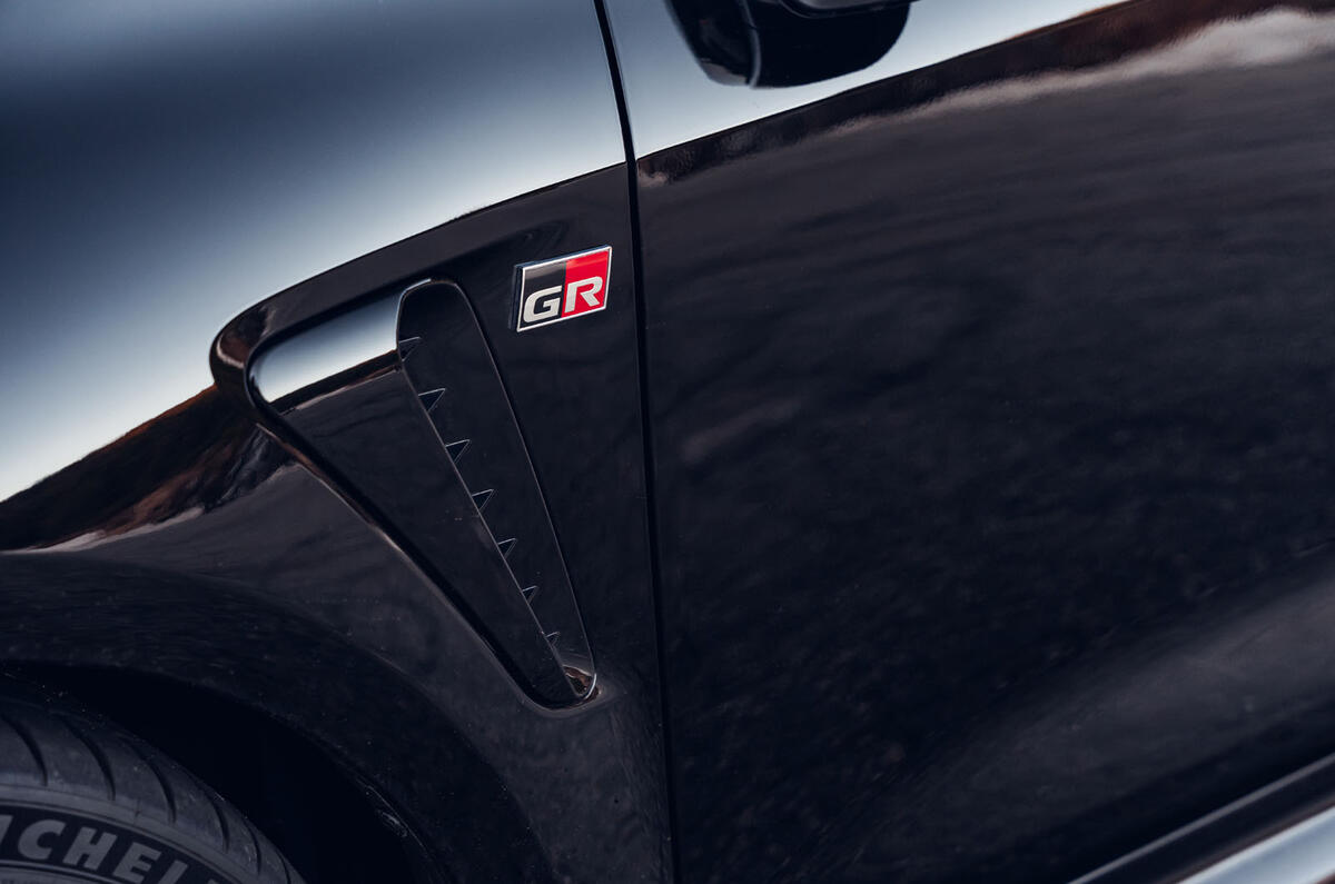 Toyota GR Corolla badge front quarter Toyota GR Corolla badge front quarter